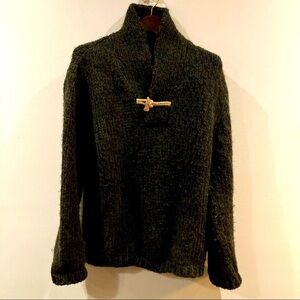 FILIPPO NOVELLI Sz L Wool  Blend Sailor Collar Sweater Thick Knit Super Soft